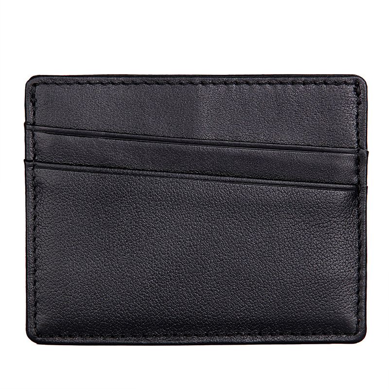 R8101A Black Men Genuine Leather Card Holder Coin Pocket_Mens Leather